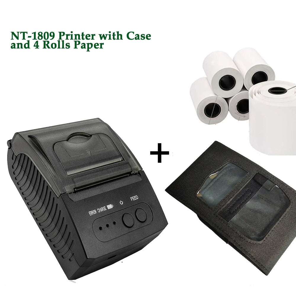 NETUM 1809 Mini Thermal Receipt Printer - 58mm Bluetooth Portable POS
