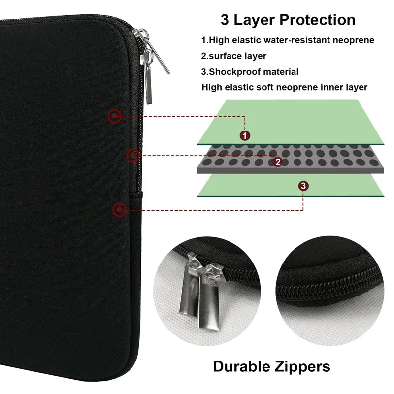 Protective Laptop Sleeve Bag - 13-14-15 Inch Compatible Carry Case