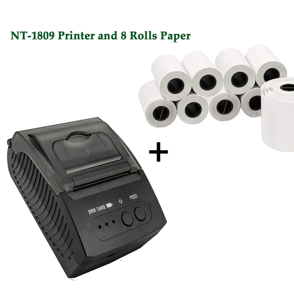 NETUM 1809 Mini Thermal Receipt Printer - 58mm Bluetooth Portable POS