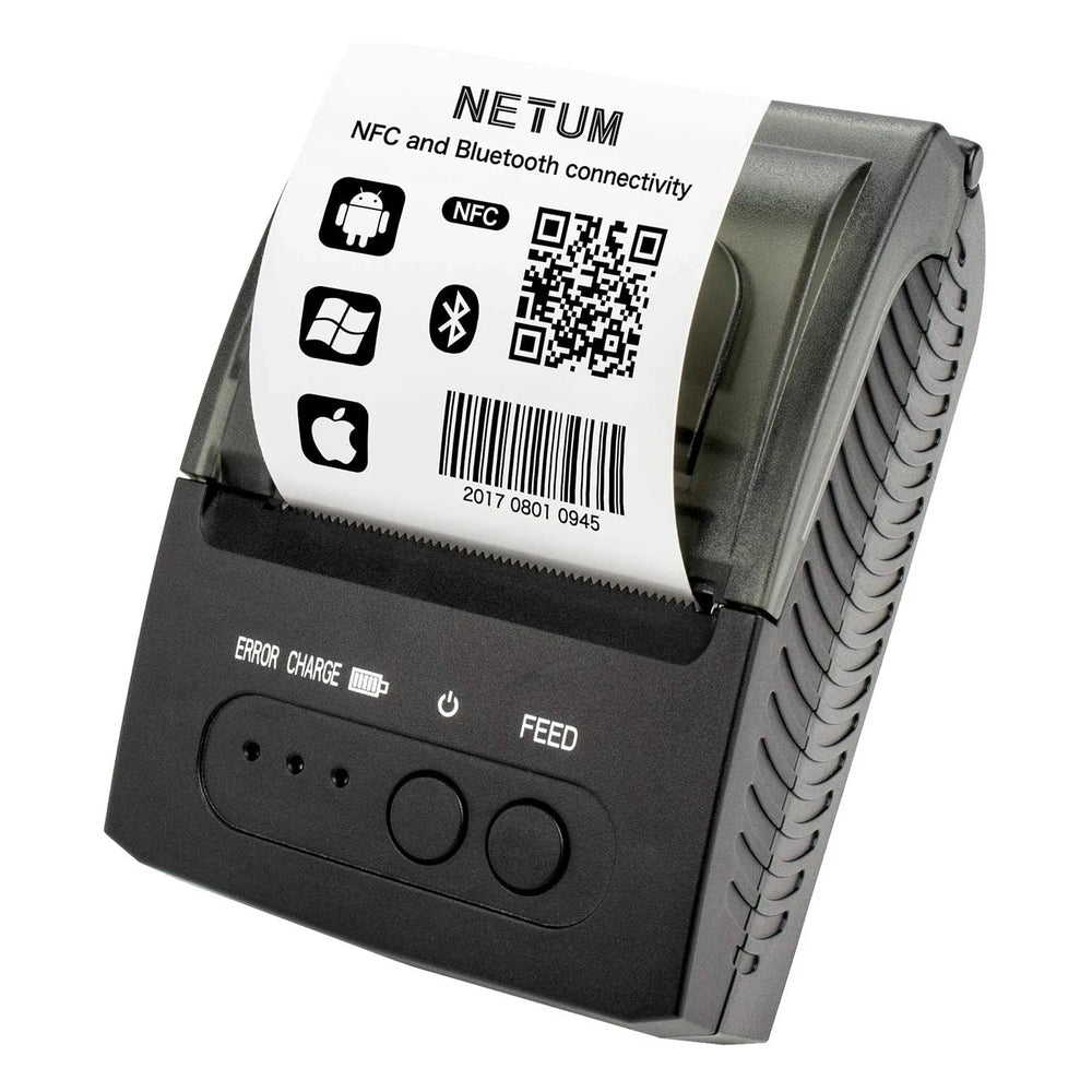 NETUM 1809 Mini Thermal Receipt Printer - 58mm Bluetooth Portable POS