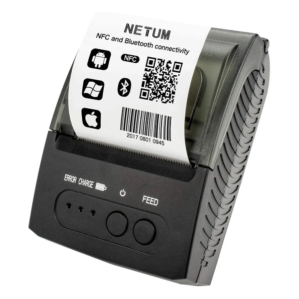 NETUM 1809 Mini Thermal Receipt Printer - 58mm Bluetooth Portable POS