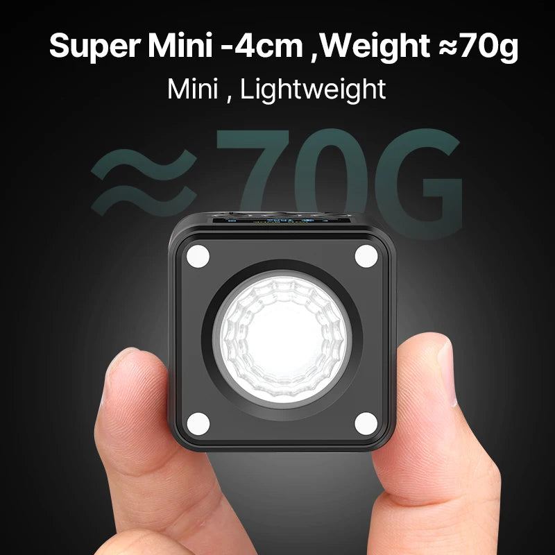 Ulanzi L2 RGB Mini COB Video Light - Magnetic Fill Light with Diffuser