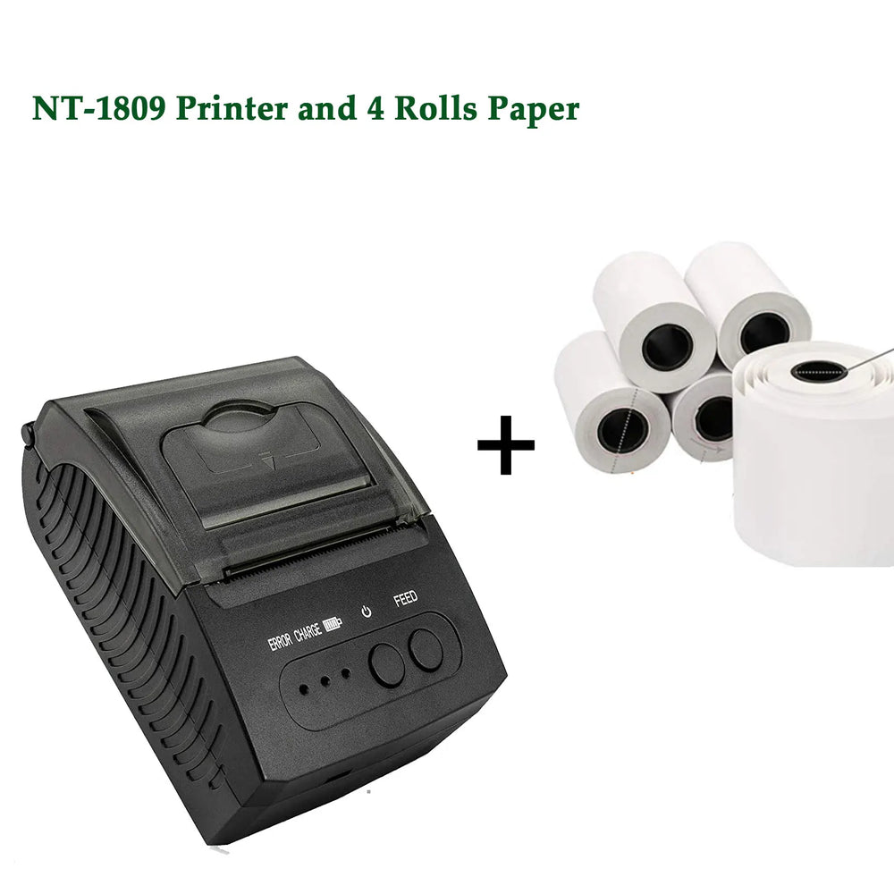 NETUM 1809 Mini Thermal Receipt Printer - 58mm Bluetooth Portable POS