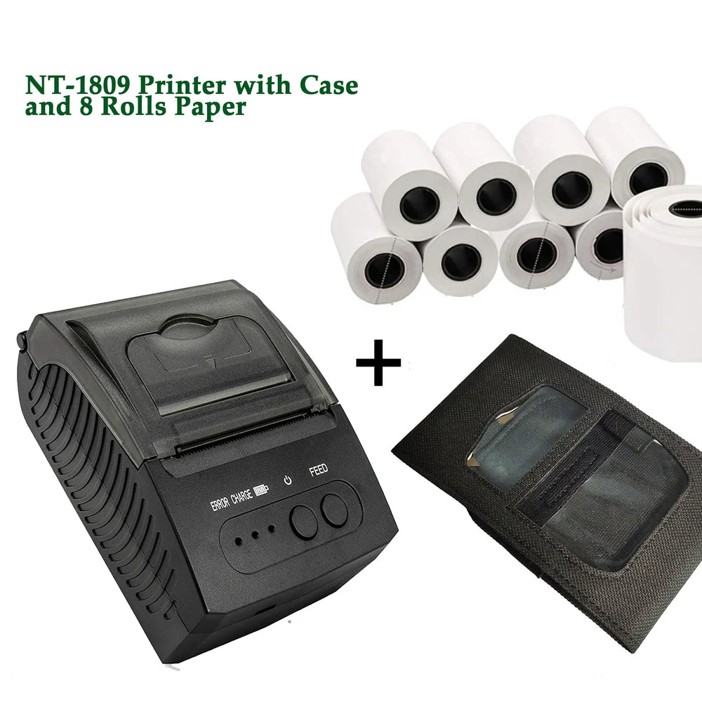 NETUM 1809 Mini Thermal Receipt Printer - 58mm Bluetooth Portable POS