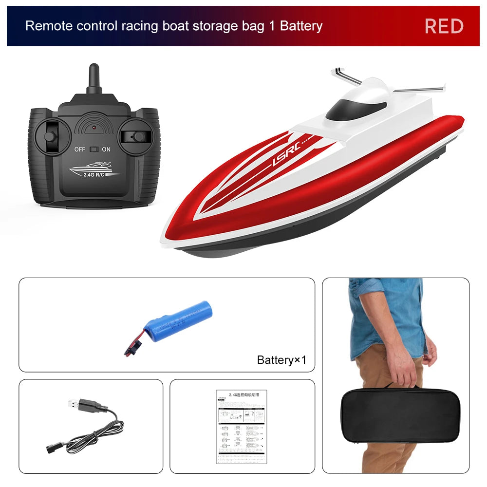 LSRC-B8 RC Racing Boat - Waterproof High-Speed Speedboat