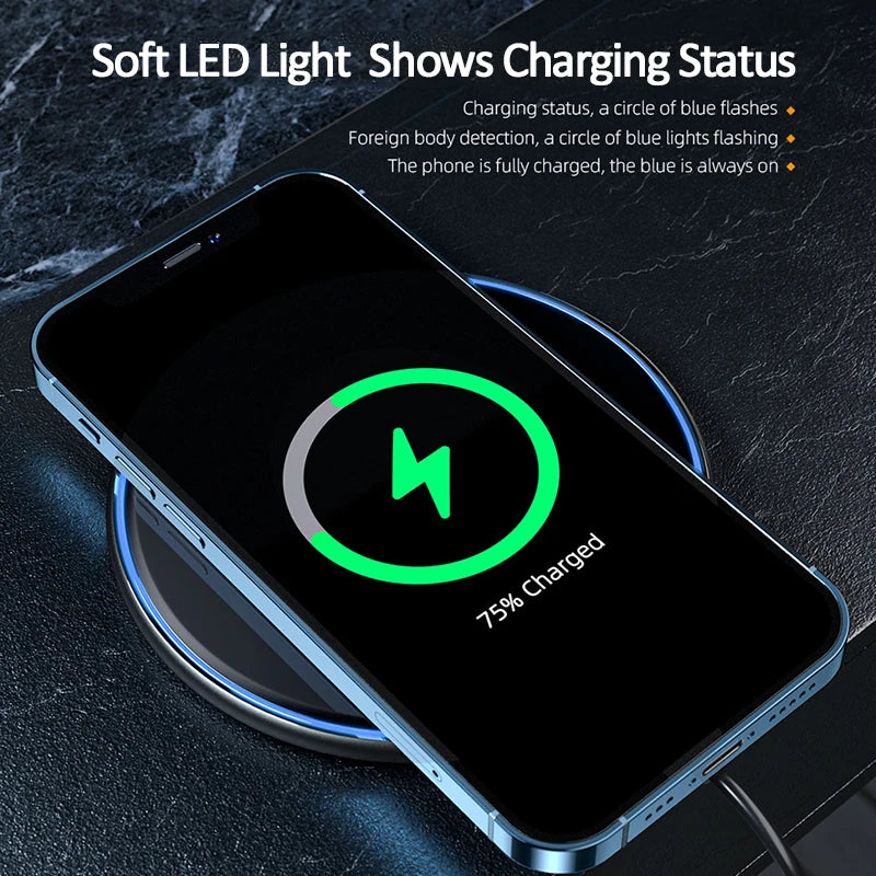Magnetic Wireless Charging Pad - 15W charging, magnetic alignment