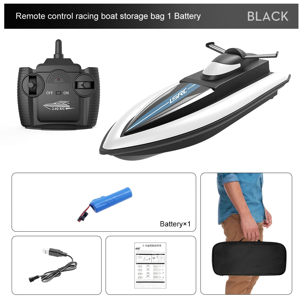 LSRC-B8 RC Racing Boat - Waterproof High-Speed Speedboat