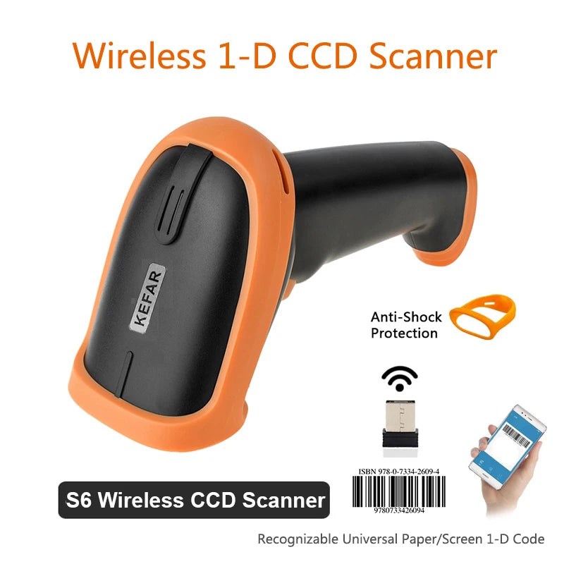 Wireless 2D Barcode Scanner - Bluetooth, 2.4G and USB Support