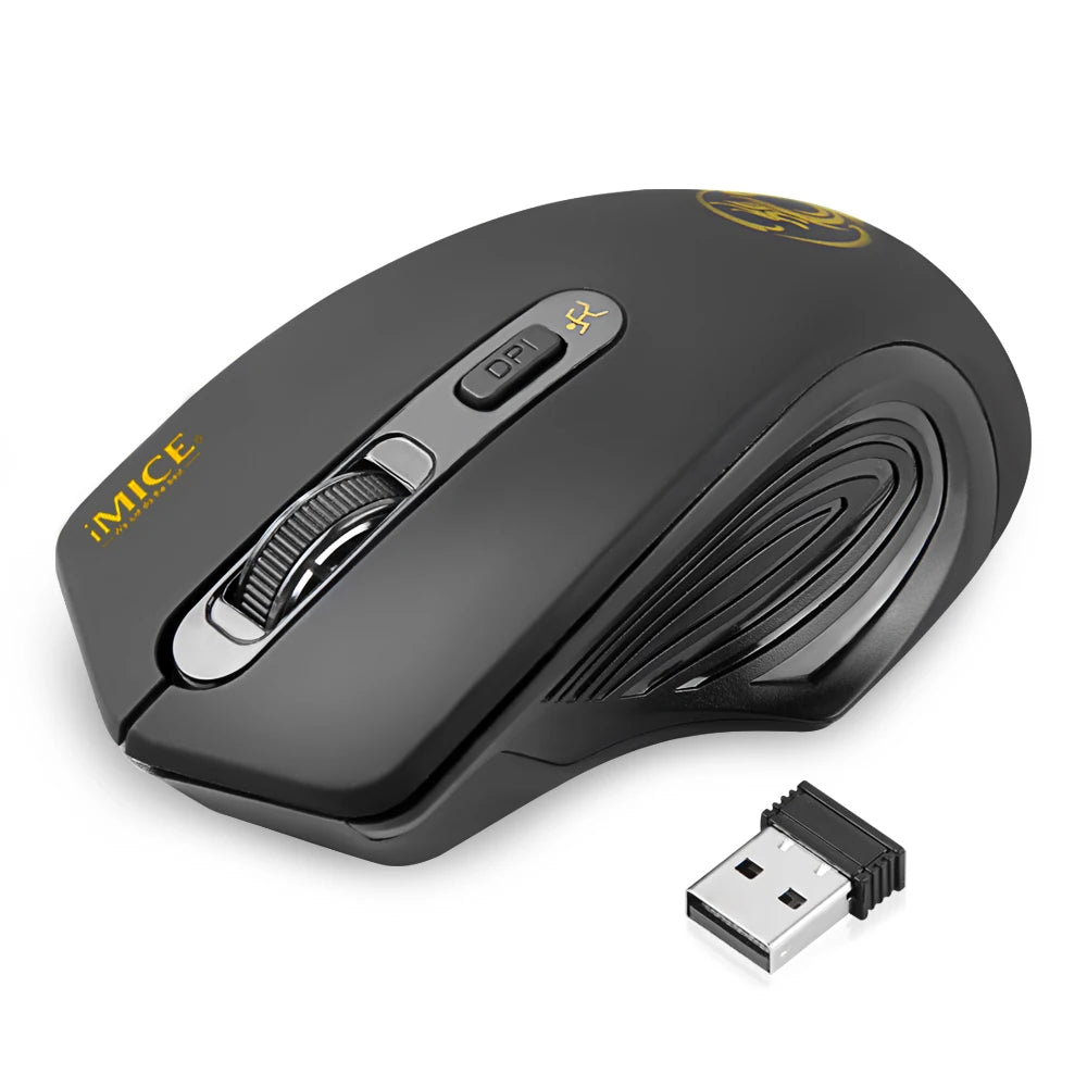 Wireless Optical Mouse - Ergonomic 2.4GHz Control with Adjustable DPI