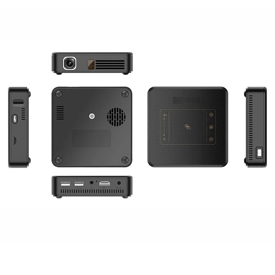 WZATCO D13 Projector - 854x480 support, 650 brightness, WiFi streaming