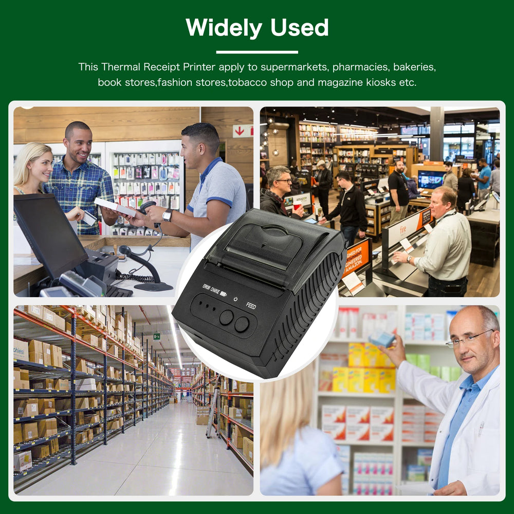 NETUM 1809 Mini Thermal Receipt Printer - 58mm Bluetooth Portable POS