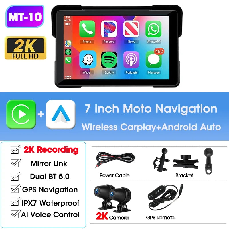 Jansite 5/7 inch Portable GPS Navigator - 5 inch/7 inch screen, wireless CarPlay and Android Auto