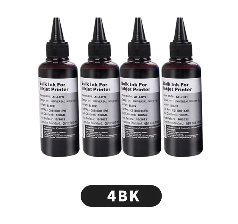 100ML Universal Refill Ink Set - Canon, HP, Epson and Brother Compatible