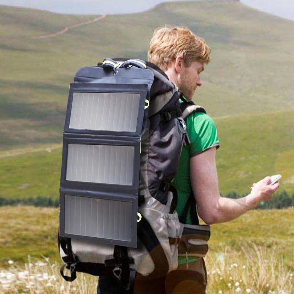 ALLPOWERS Foldable Solar Charger - 21W Panel with 10000mAh Battery