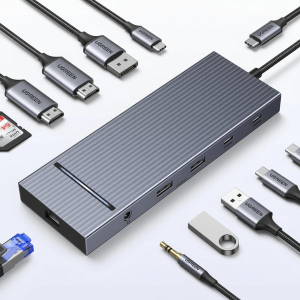 UGREEN USB-C Docking Station - 12-in-1 Hub with HDMI, DP and Ethernet