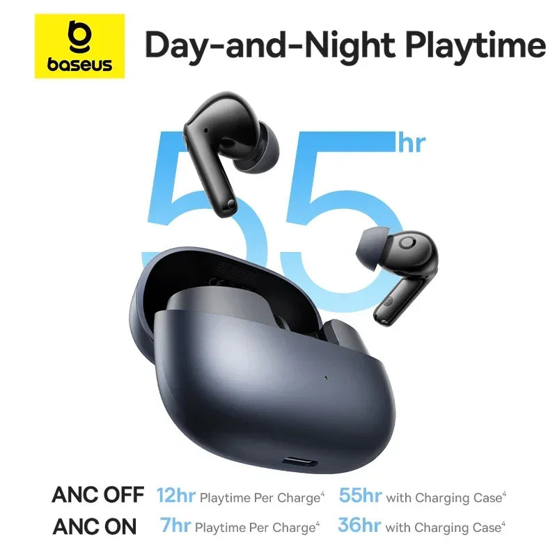 Baseus EP10 Pro Earbuds - Bluetooth Other, Yes ANC and 55Hrs playtime