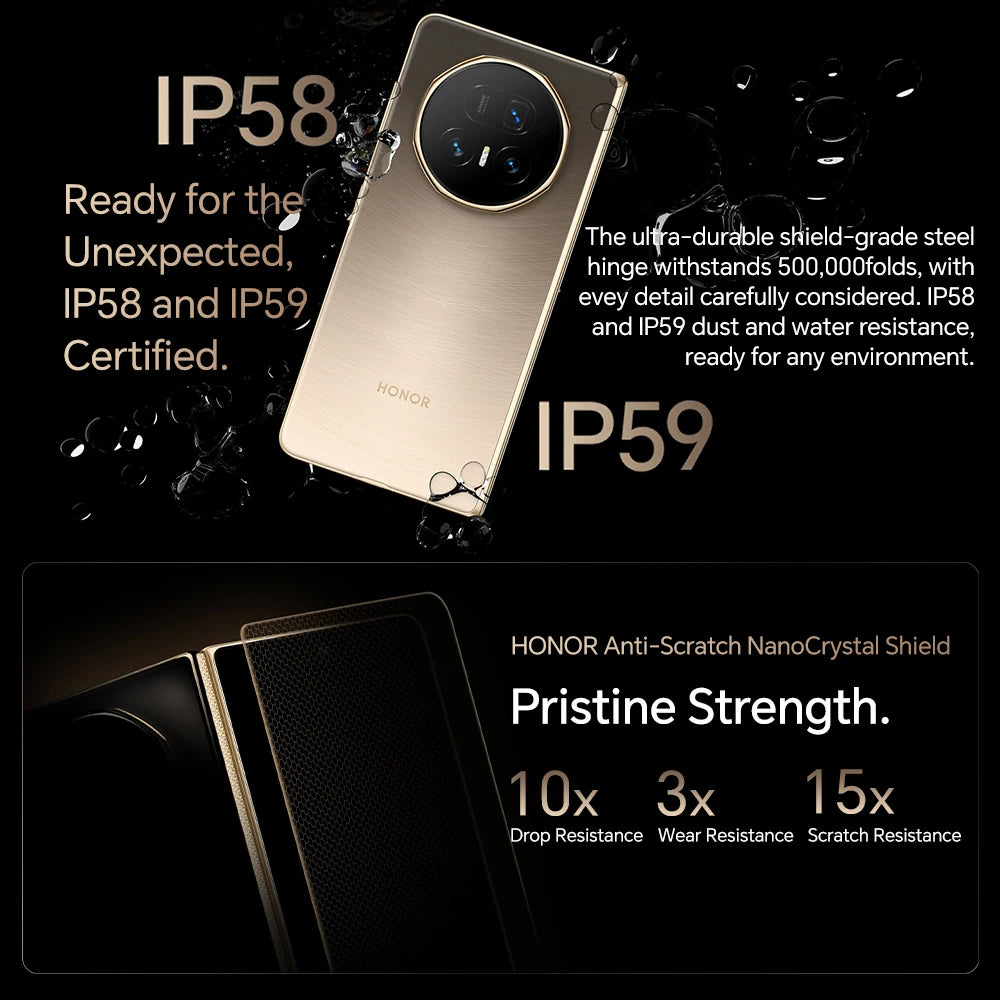 HONOR Magic V5 Global Version 5G Foldable - 7.95" OLED, 20 MP camera and 5820mAh battery