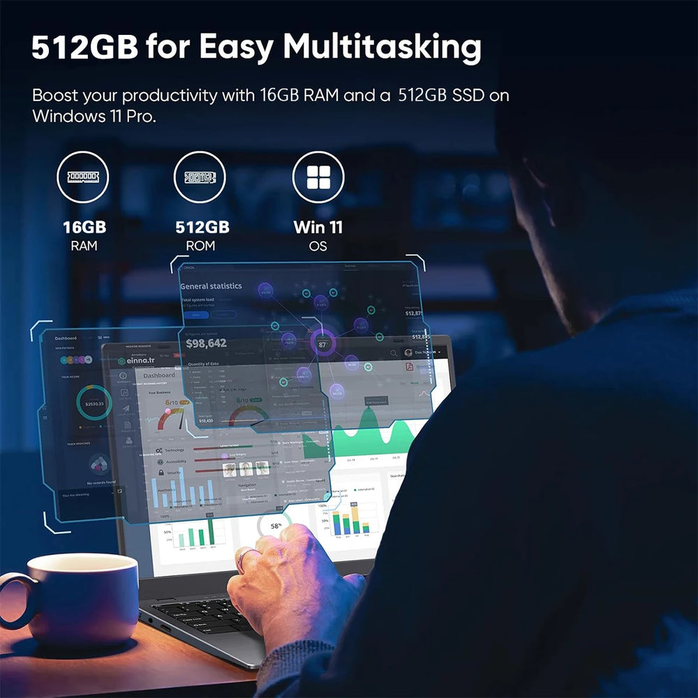 ACEKAMAS 2026 Laptop - Intel Core i9, 16GB RAM and 1TB SSD