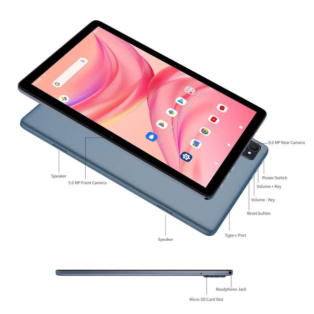 VASOUN 10.1" Android 14 Tablet - 12GB RAM, 128GB and Dual SIM 4G