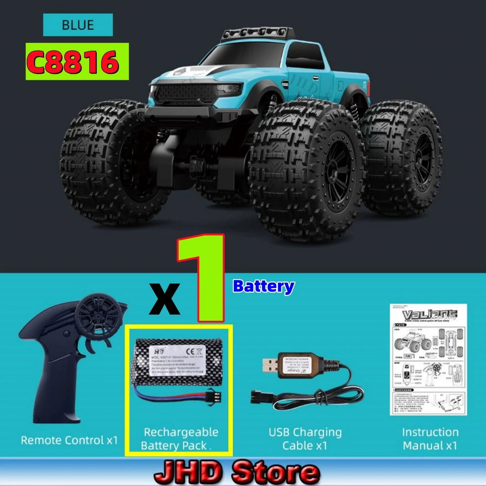 JJRC Amphibious RC Monster Truck - 4WD Off-Road Bigfoot Buggy