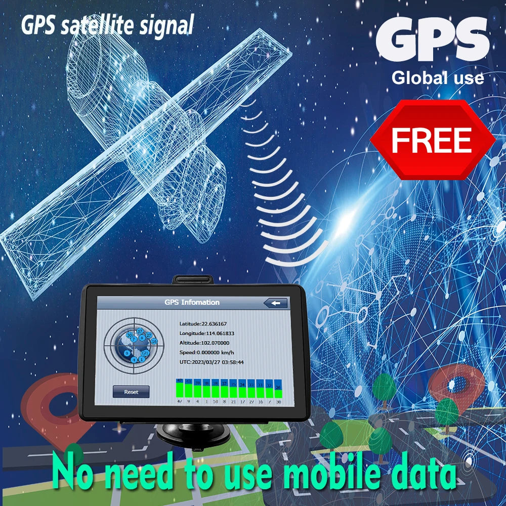 7 Inch GPS Navigator - 7" screen