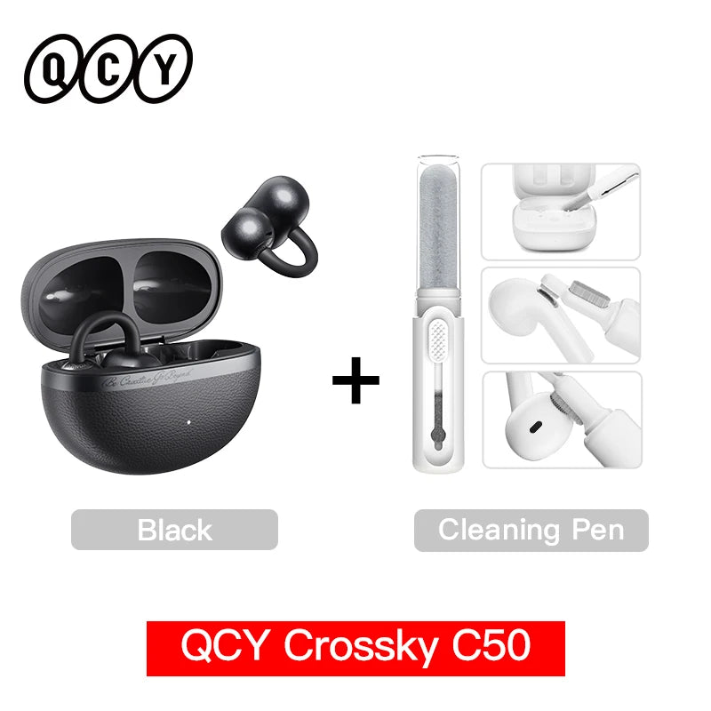 QCY Crossky C50 Open Ear Earbuds - Bluetooth Other, 35 playtime and open-ear comfort