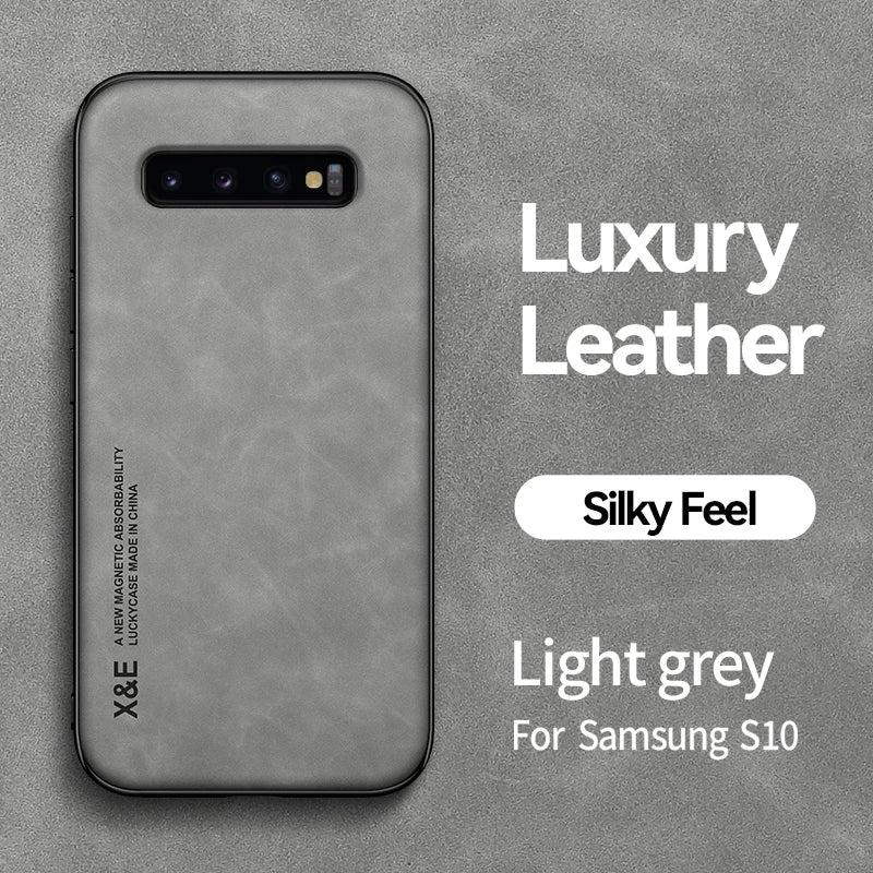 Protective Phone Case for Samsung Galaxy - magnetic hold, leather finish