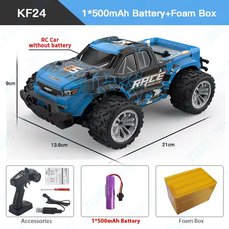 2WD Off-Road RC Climbing Car - LED Adventure Vehicle