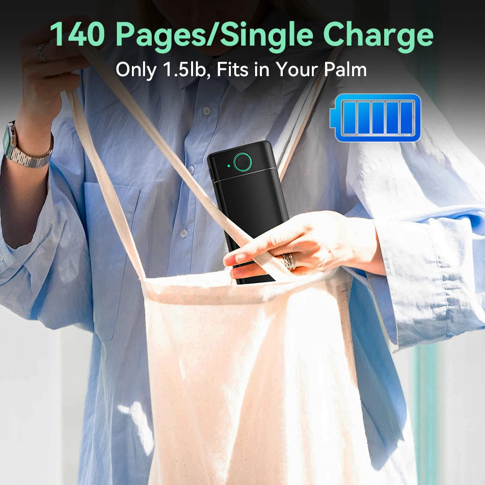 Phomemo M08F Wireless Thermal A4 Printer - Portable Bluetooth Label Maker