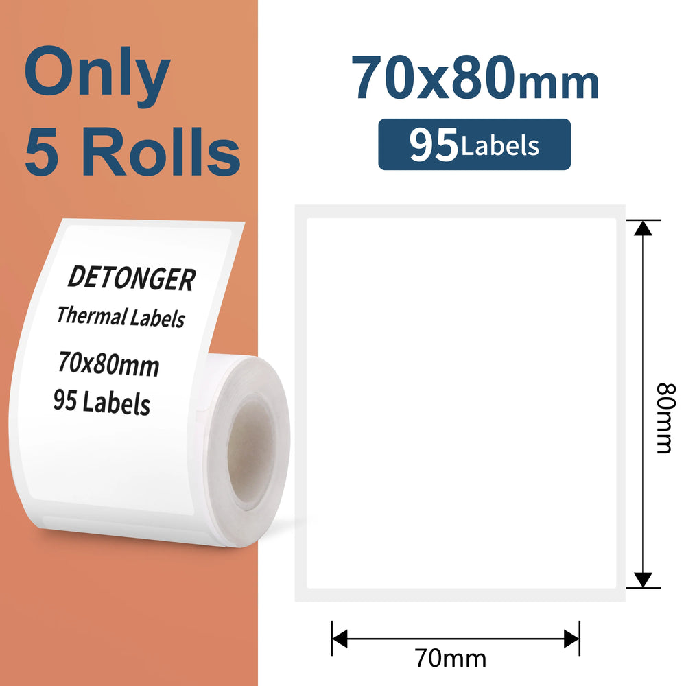 DETONGER DP30S Portable Thermal Label Printer - Bluetooth Sticker Maker