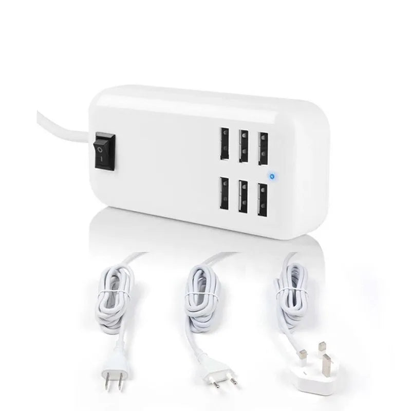 6-Port USB Wall Charger - 6-port output
