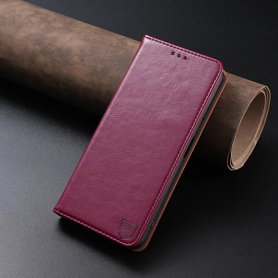 Protective Phone Case for Xiaomi Redmi - magnetic hold, wallet card slots