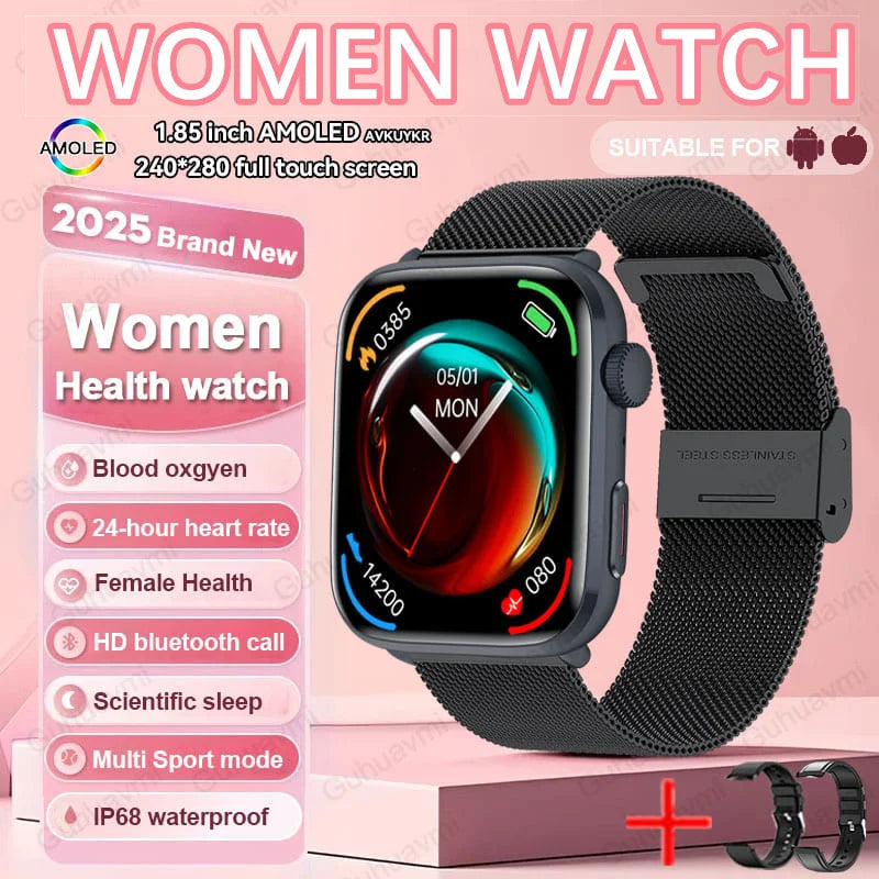 AI Health Smartwatch - HRV, NFC, Blood Pressure and Sports Tracking