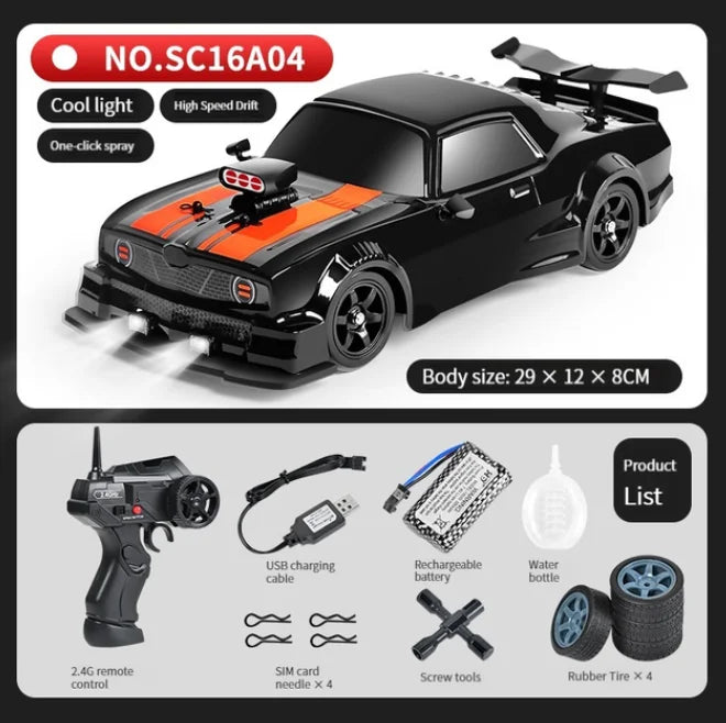 4WD RC Drift Car - High-Speed Stunt Vehicle with Lights
