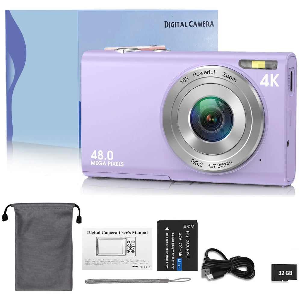 4K Autofocus Vlogging Camera - 48MP with Large Screen