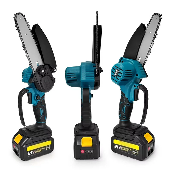 6-Inch Mini Electric Chainsaw - One-Hand 18V Portable Cutting Tool