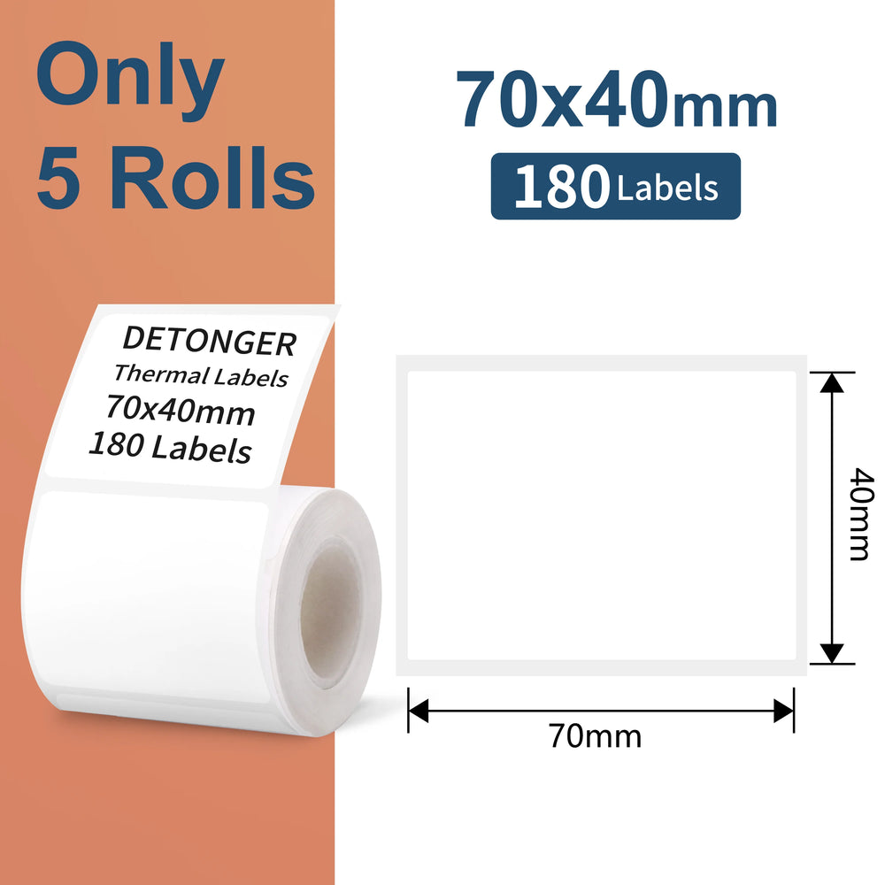 DETONGER DP30S Portable Thermal Label Printer - Bluetooth Sticker Maker