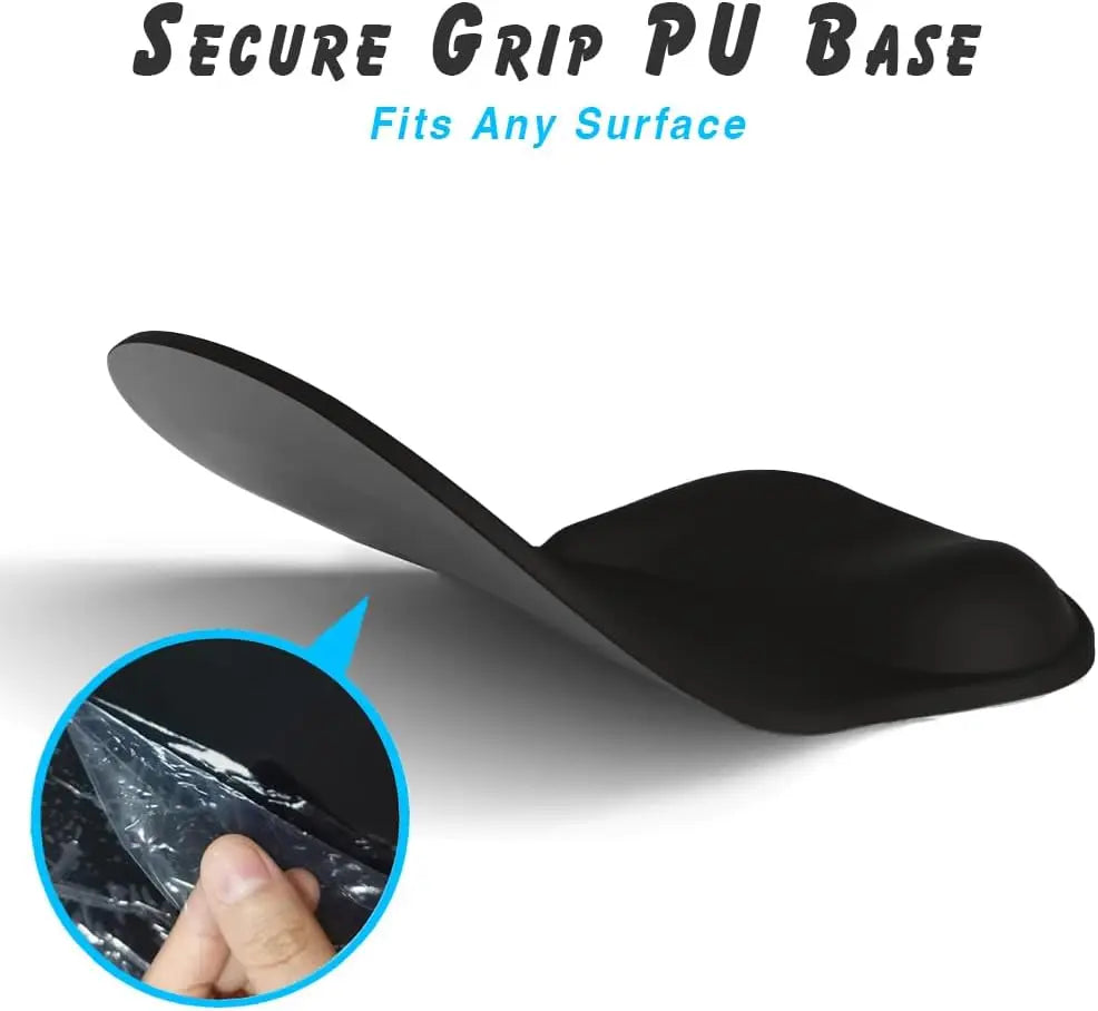Ergonomic Gel Wrist Rest Mouse Pad - Smooth Support with Non-Slip Base