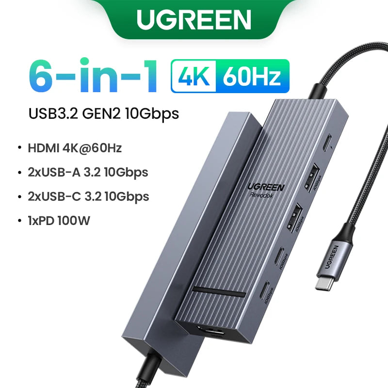 UGREEN USB-C Docking Station - 12-in-1 Hub with HDMI, DP and Ethernet