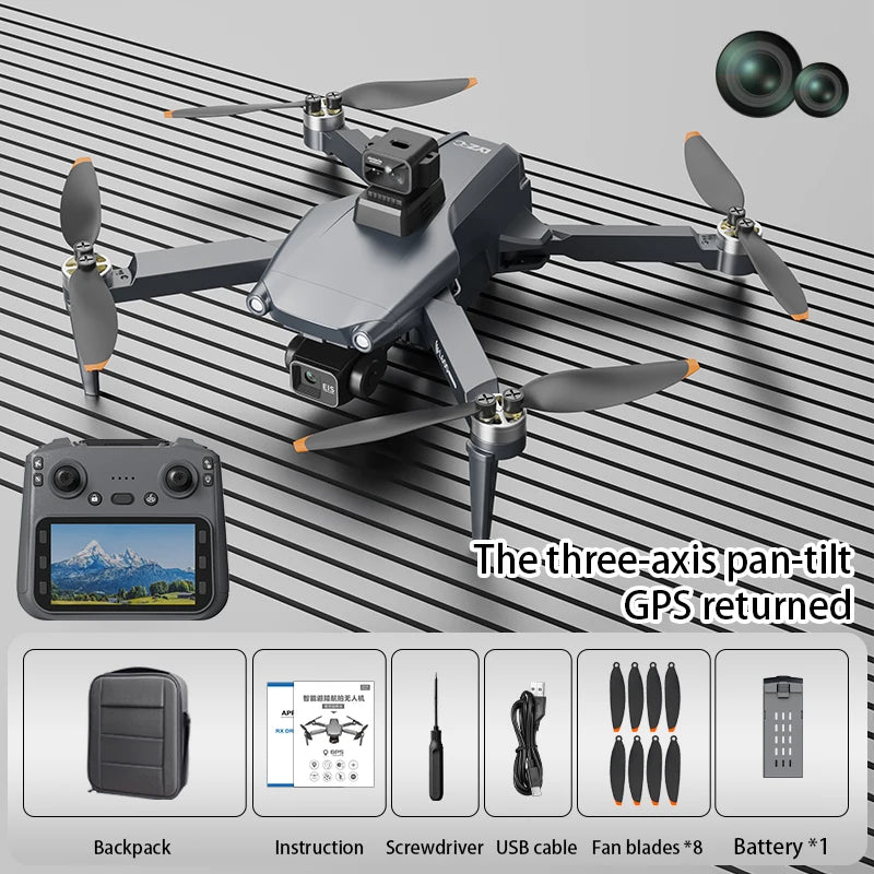 L600 Pro Max Professional Drone - 8K camera, gimbal stabilization and obstacle avoidance