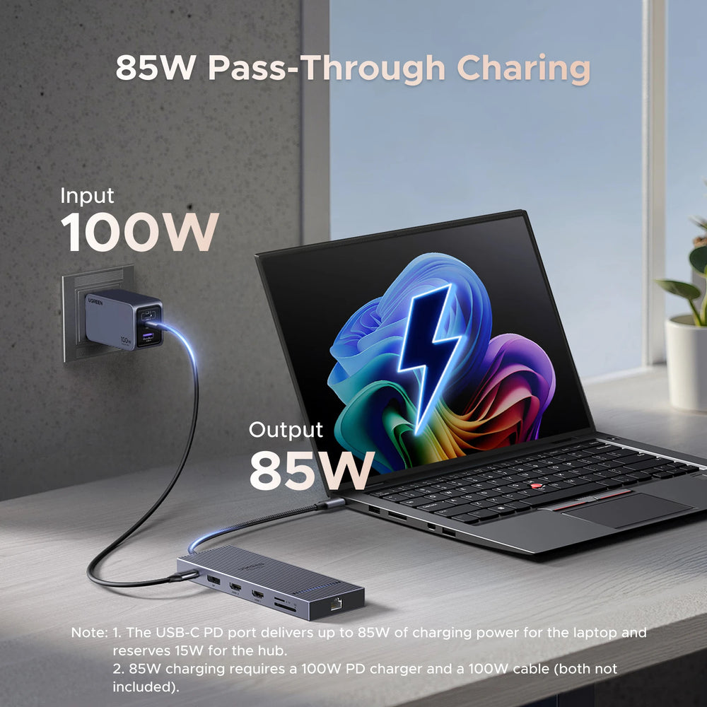 UGREEN USB-C Docking Station - 12-in-1 Hub with HDMI, DP and Ethernet