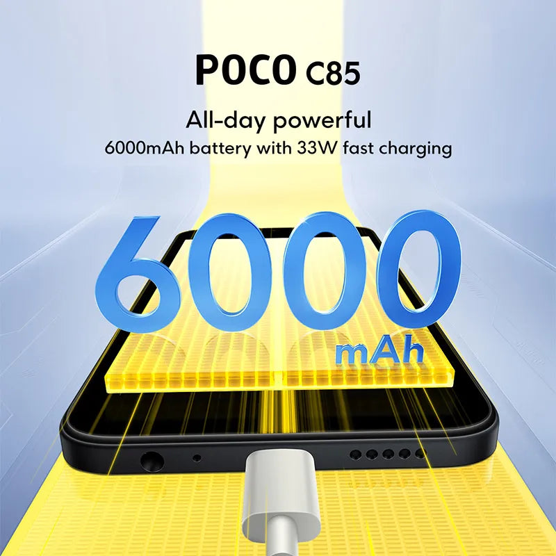 POCO C85 Global Version - 6.9" display, 50MP camera and 6000MAH battery