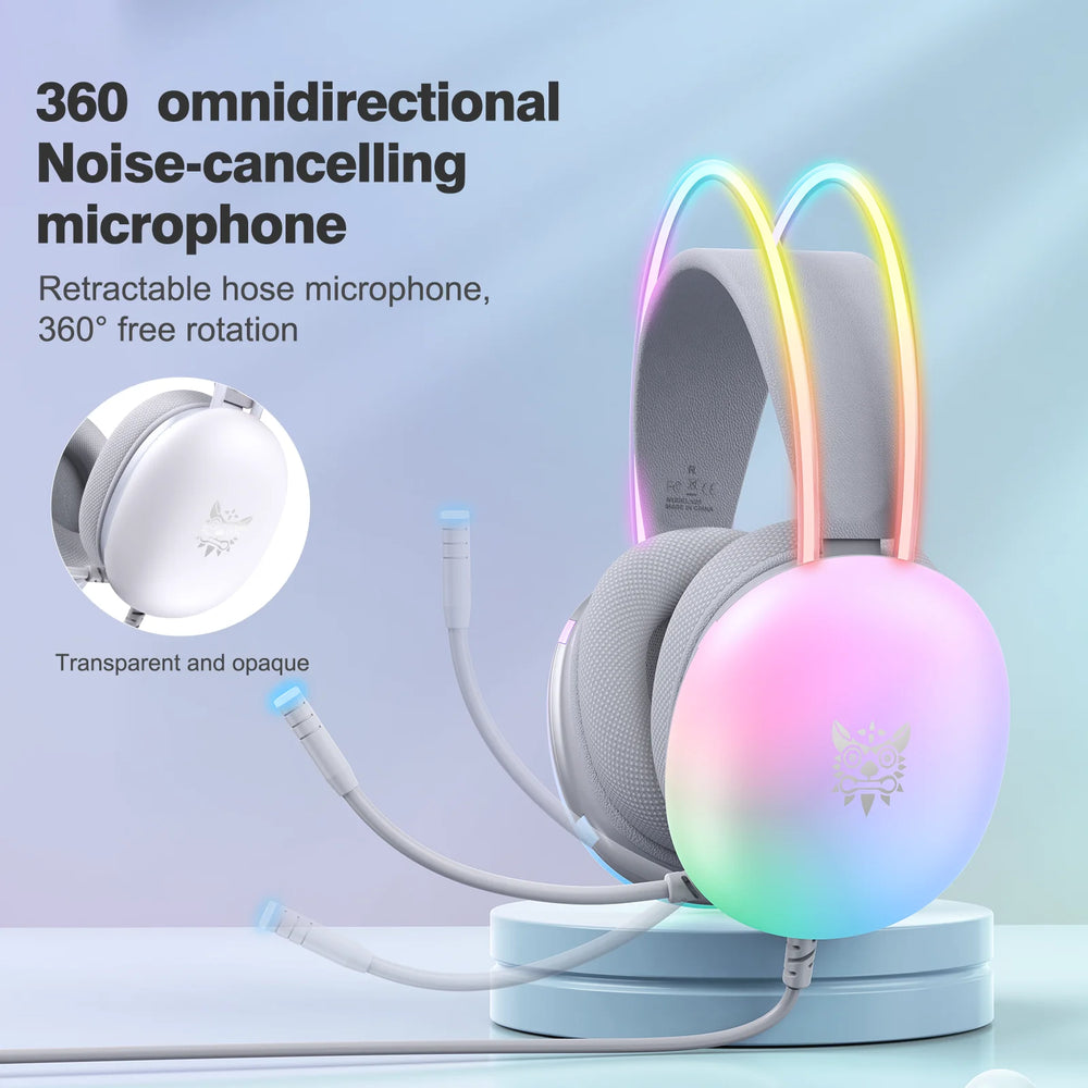 ONIKUMA Gaming Headset - Wired RGB Audio and Noise-Cancelling Mic
