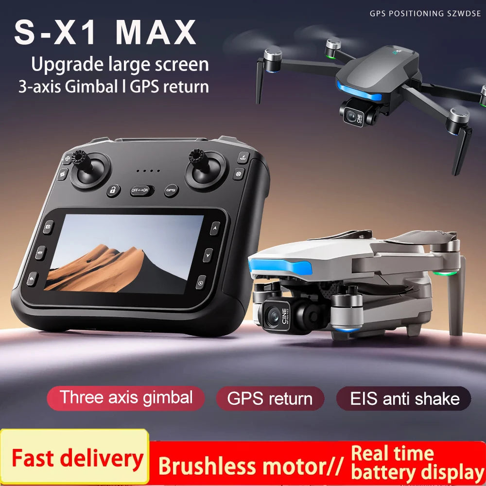 S-X1 MAX 4K Professional Drone - 4K camera, GPS control and gimbal stabilization