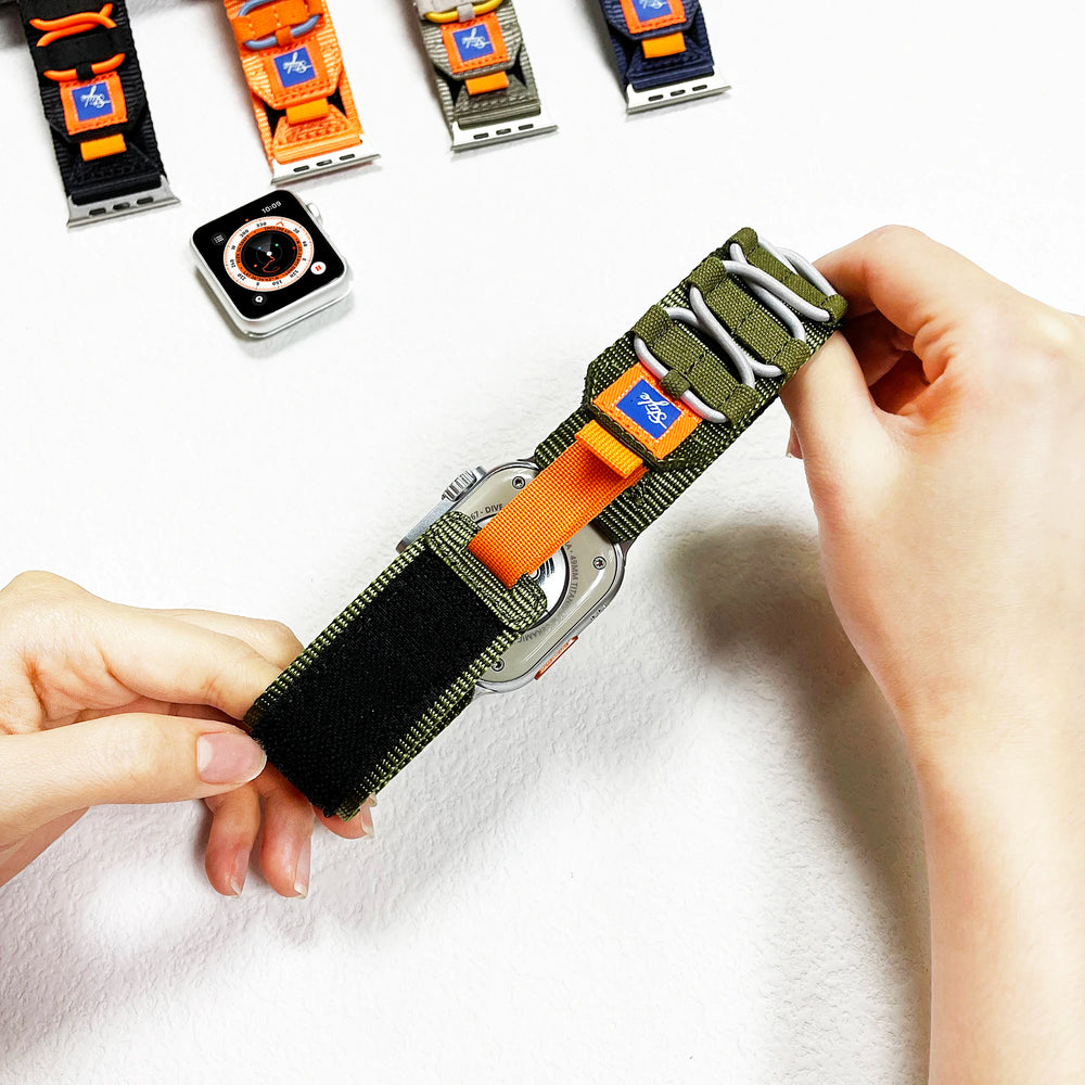 Apple Watch Nylon Tactical Band - Sport Strap for 49mm to 42mm Models