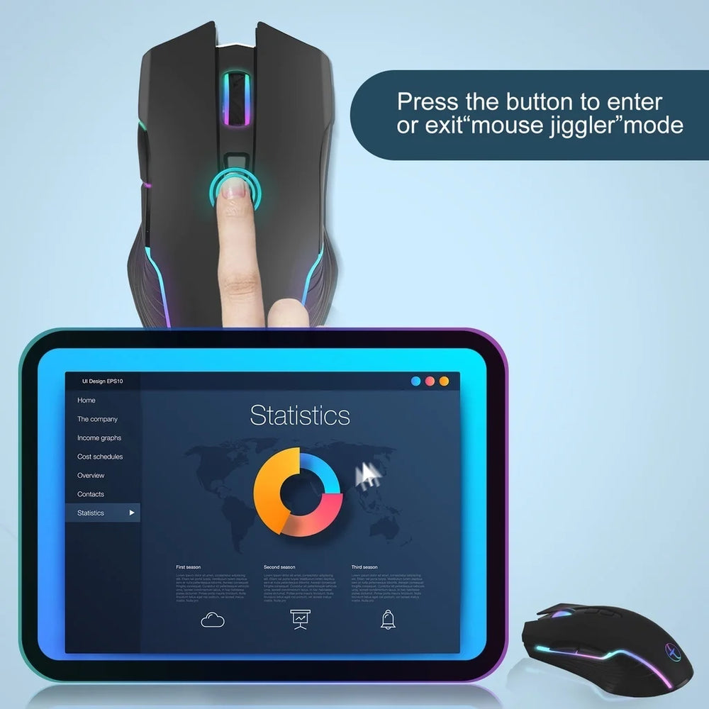 Rechargeable Silent Wireless Mouse - Type-C Plug and Play for Laptops