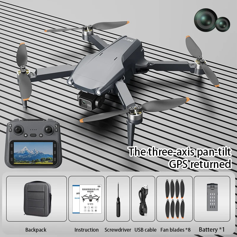 L600 Pro Max Professional Drone - 8K camera, gimbal stabilization and obstacle avoidance