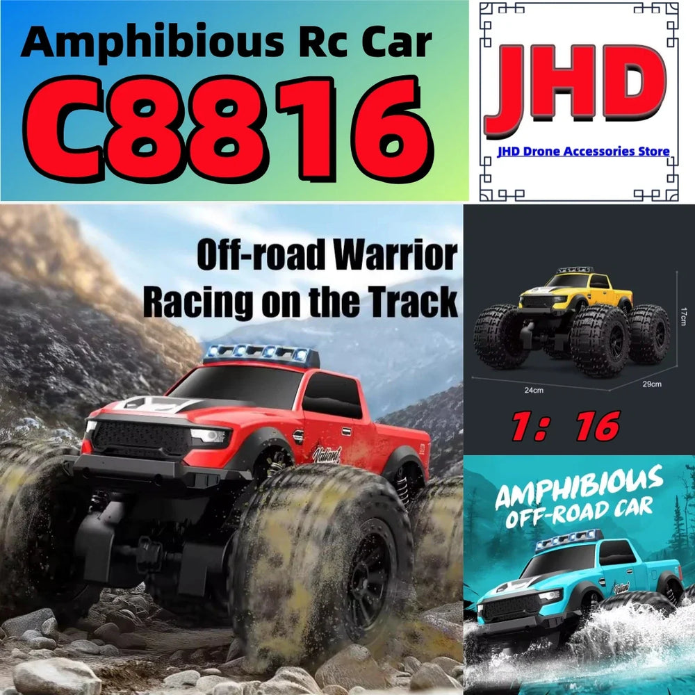 JJRC Amphibious RC Monster Truck - 4WD Off-Road Bigfoot Buggy