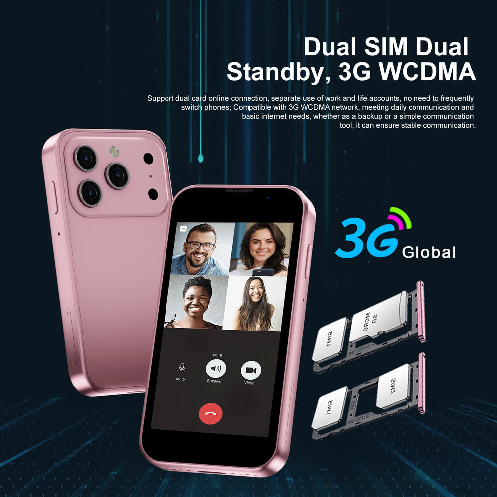 SERVO Mini Smartphone - 3.0" Display, Face Unlock and Pocket-Size Design