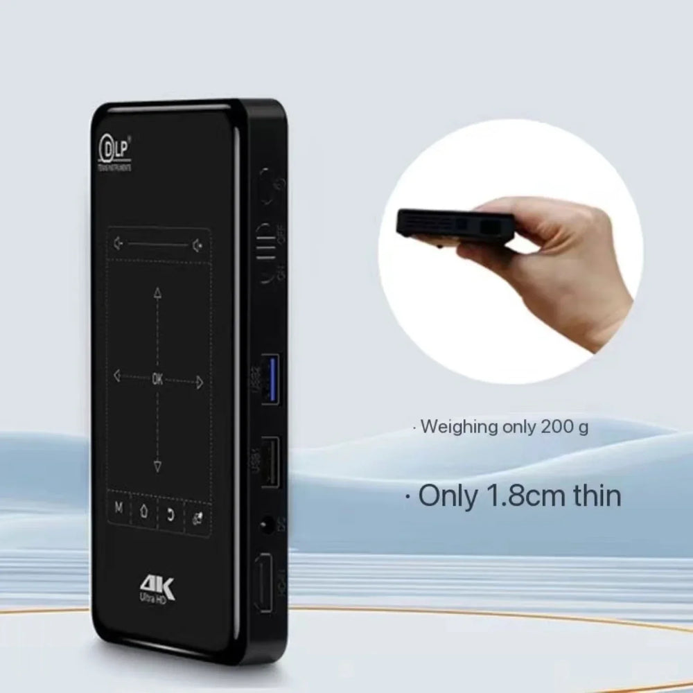 XIAOQIAODZ Projector - 720P support, Android 9.0, WiFi streaming
